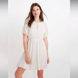 Madewell Eyelet Tassel-Tie Mini Dress